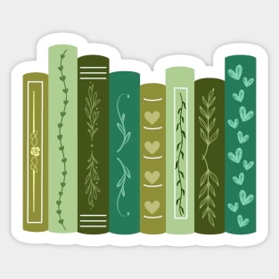 Green Bookshelf Sticker